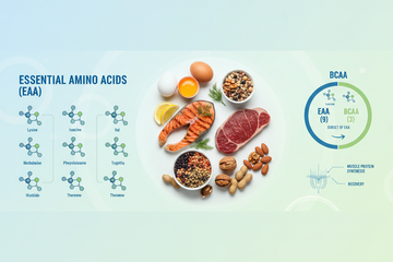 Essentielle Aminosäuren (EAA): Wirkung, Lebensmittel & Unterschiede zu BCAA