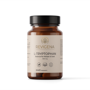 L-Tryptophan 500 mg Kapseln von Revigena – Dose mit 240 Kapseln