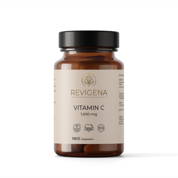 Vitamin C 1000 mg Kapseln von Revigena – Dose mit 180 Kapseln